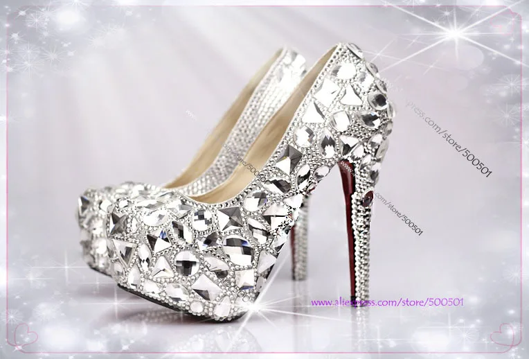 wide width silver wedding shoes
