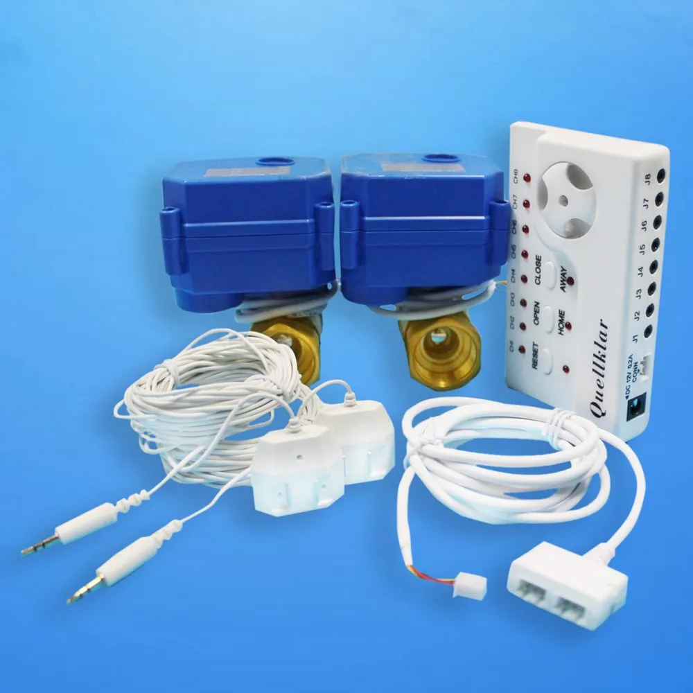Sensor de Alarme Detector de Vazamento de Água Plugue da ue Válvula de Desligamento Automático para a Rússia Hidaka - 2 Bsp Npt Casa Inteligente Ucrânia Wld-806 Dn15*2 pc 1 2 Hidaka WLD-806 (dn15*2 pc) sensor de alarme