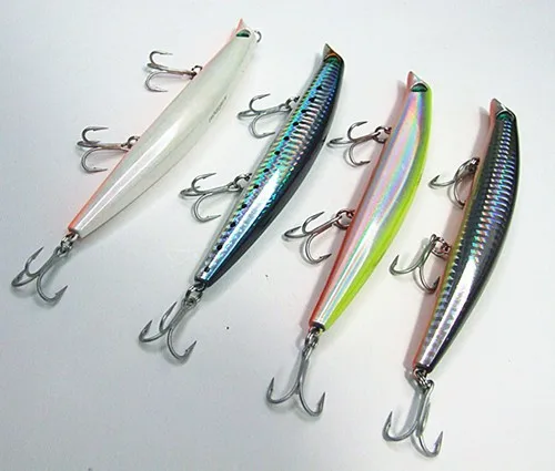 Flutuante tipo Poper Isca de Pesca Três Tamanho Lure Minnow Isca Anzol Vmc Seis Cores 9.5 cm - 8.1g 9 Cheap Iscas artificiais