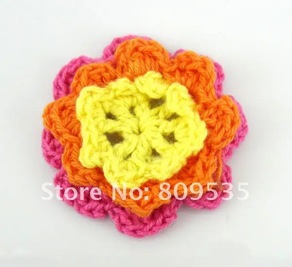 fleurs au crochet en coton faites la main pour artisanat de accessoires de pièces