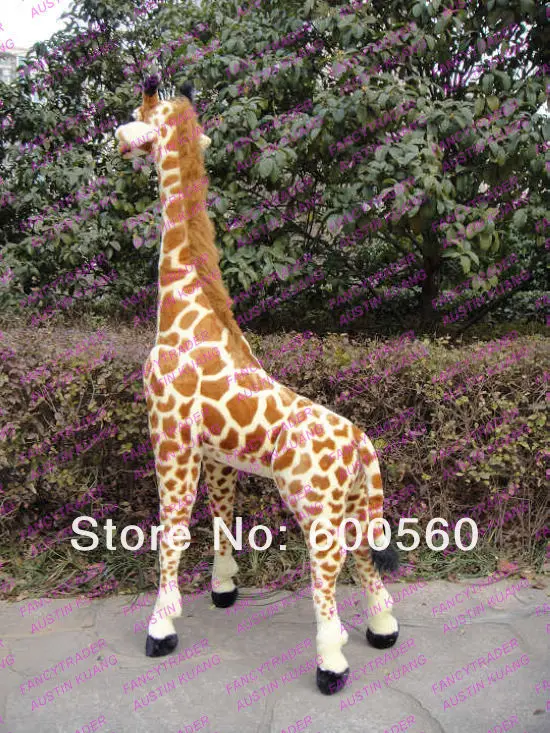 2013 New Arrival 57'' Giant Plush Stuffed Giraffe Cameleopard FT90094 (2).jpg
