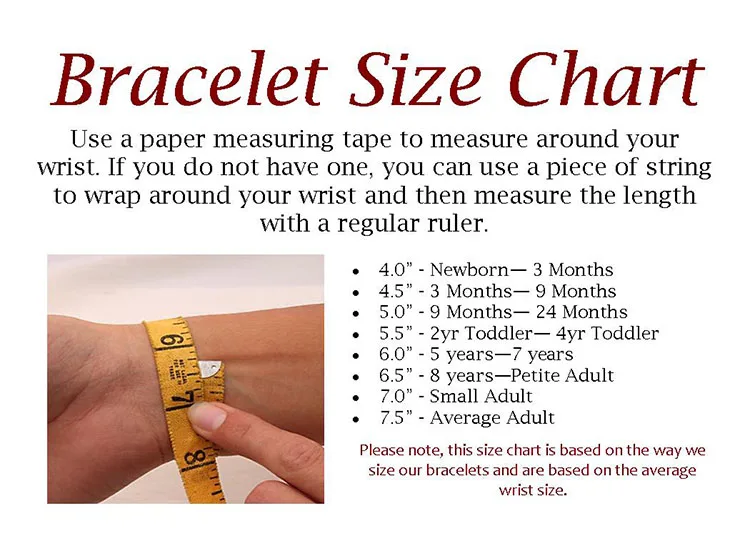 Copper Fit Wrist Size Chart