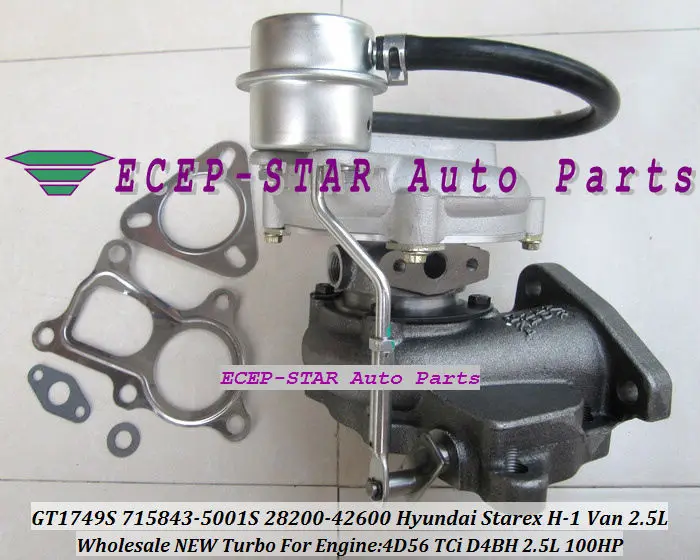 GT1749S 28200-42600 715843-5001S 715843-0001 TURBO FIt for Hyundai Starex H-1 H-100 H200 4D56 TCi D4BH turbocherger (1)
