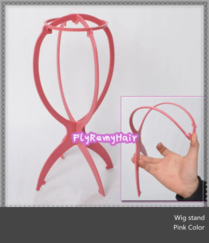 Pink wig stand