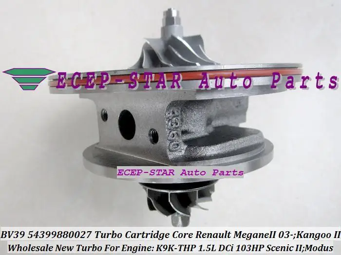 KP39 54399880027 54399700027 Turbo CHRA Cartridge Turbocharger Core Renault Megane II 2003- Kangoo II Scenic II Modus K9K-THP 1.5L DCi 103HP (1)