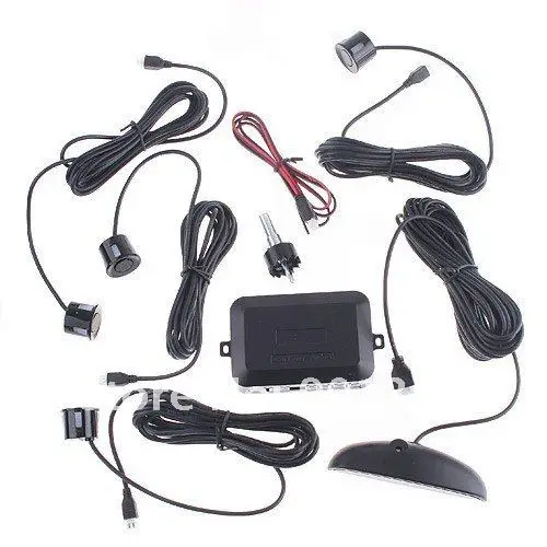 LED Display 4 Car Parking Sensor Reverse backup Radar System 12V White/Black/Silve Free Shipping