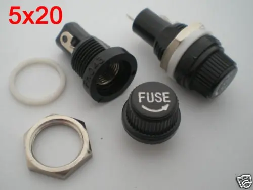 Fuse Holder for 5x20mm Fuse FH043 10A 250V 100 Pcs per Lot