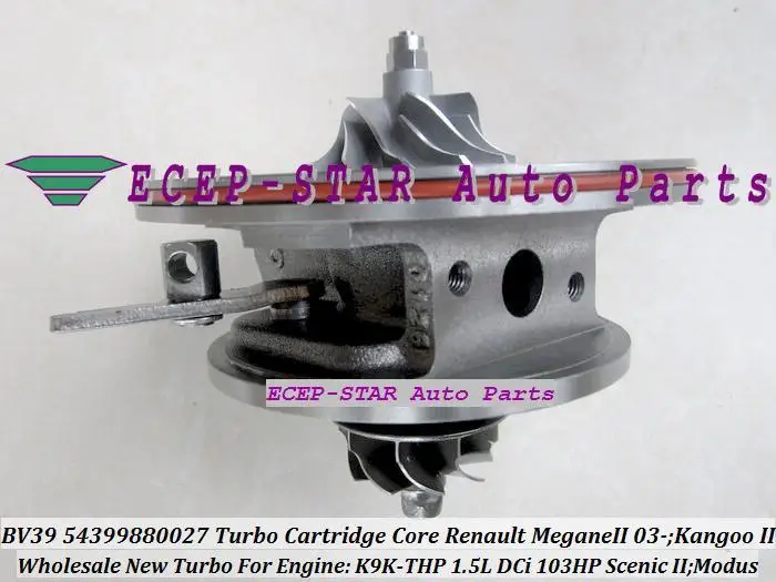 KP39 54399880027 54399700027 Turbo CHRA Cartridge Turbocharger Core Renault Megane II 2003- Kangoo II Scenic II Modus K9K-THP 1.5L DCi 103HP (2)