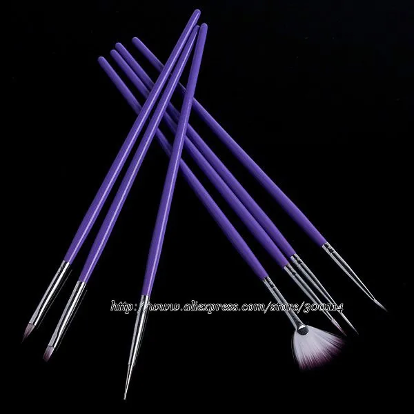 7PCS Beauty Nail Tools Purple Nail Art Design Brush Painting Brush Dotting Pen_meitu_9.jpg
