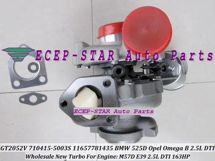 GT2052VNT GT2052V 710415-5003S 710415-0001 Turbo Turbocharger For BMW 525D 2002-03 Opel Omega B 2.5L DTI Engine M57D E39 163HP (1)