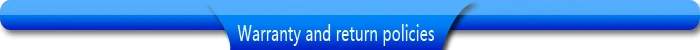 Warranty and return policies