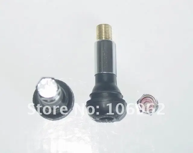 Wholesale - 100 pcs/lot TR414C Chromed sleeve tire (tyre) valves snap-in tubeless valves (natural rubber) for passenger cars
