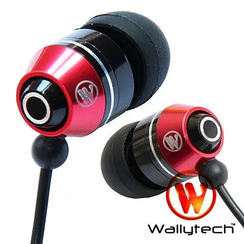 Wallytech WEA-106 metal earphone Red_