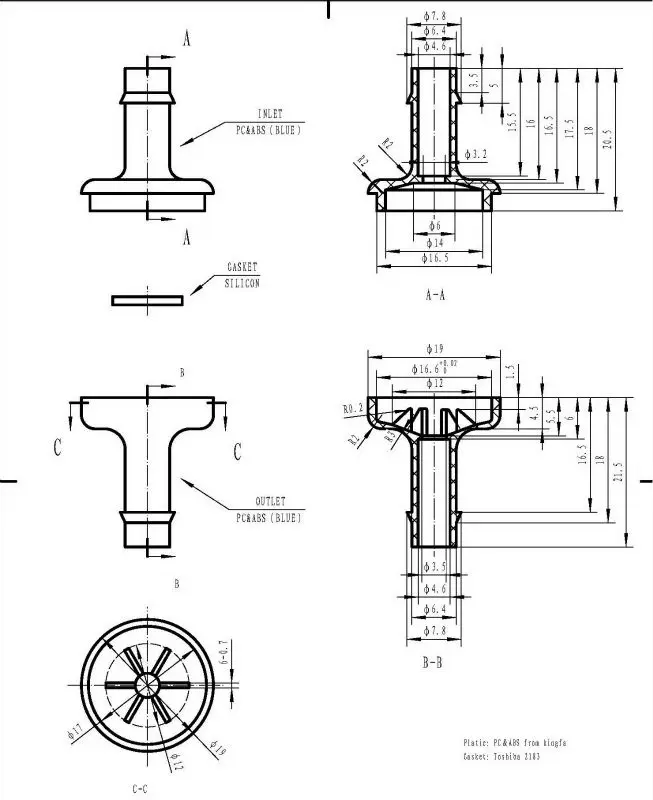 size of  check valve