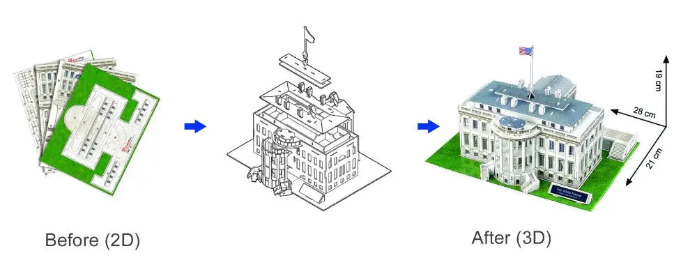 Cubicfun 3d Puzzle Building Model Jigsaw Puzzle Game Diy Toys The White House C060h Game Professional Game Puzzlehouse Maxwell Aliexpress