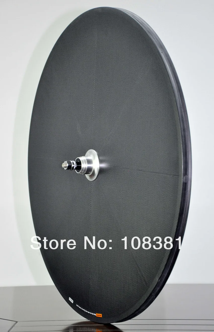 Cheap 700C full carbon rear disc tubular wheel road bike TT bicycle rear disc wheel for track bike fixed gear 1