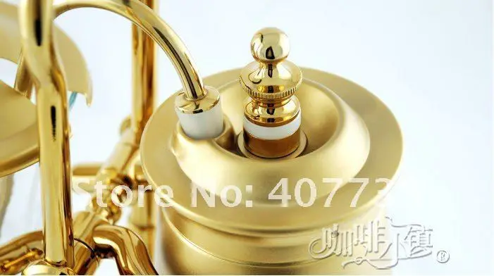 4C Belgium Royal Balancing hot coffee-syphone Golden Vacuum Syphon Coffee Maker-top coffee making machine Free Shipping