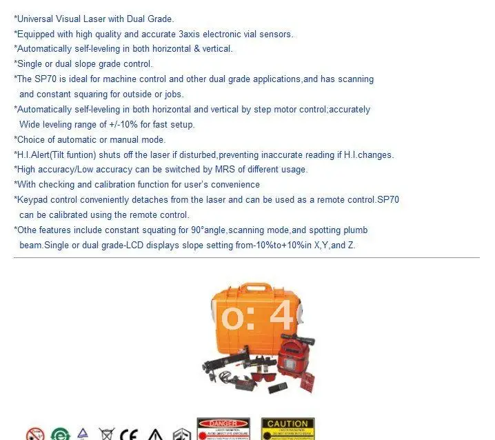 SP70 Automatic grade laser