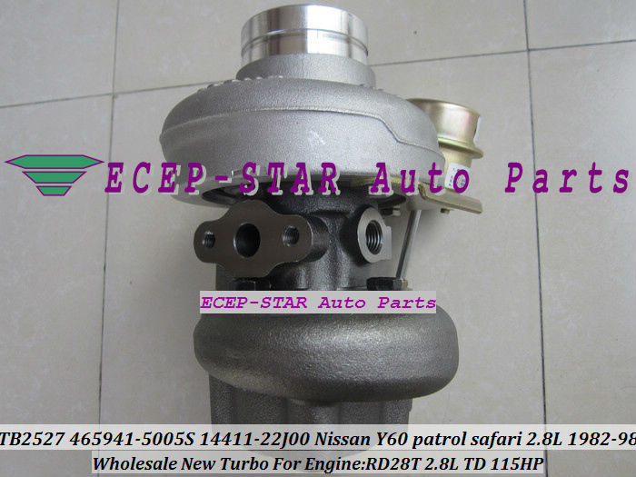 TB2527 465941-5005S 452022-0001 14411-22J00 Turbo Turbocharger For NISSAN Y60 Patrol Safari 2.8L TD 1982-98 RD28T 115HP (1)