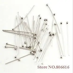 24MM Nickel / White Gold Colour Metal Eye Pins/Head Pins Jewelry Findings