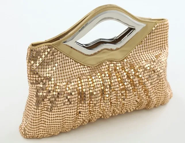 2014 Special Offer Flap Pocket Solid Flap Pocket Small(20-30cm) Interior Slot & Day Clutches Women Hot Style Alumium Evening Bag