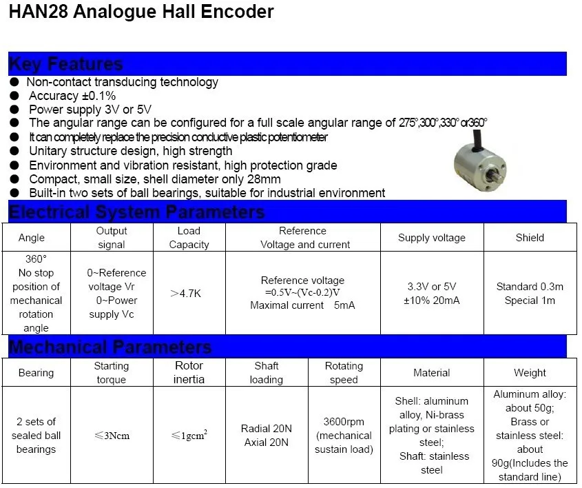 HAN28Analogue Hall Encoder