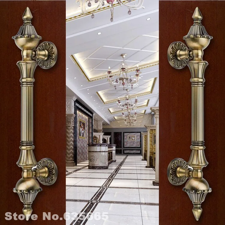 European Style Classic Zinc Alloy Villas Antique Wooden Door Glass 1 2 - European Style Classic Zinc Alloy Villas Antique Wooden Door Glass