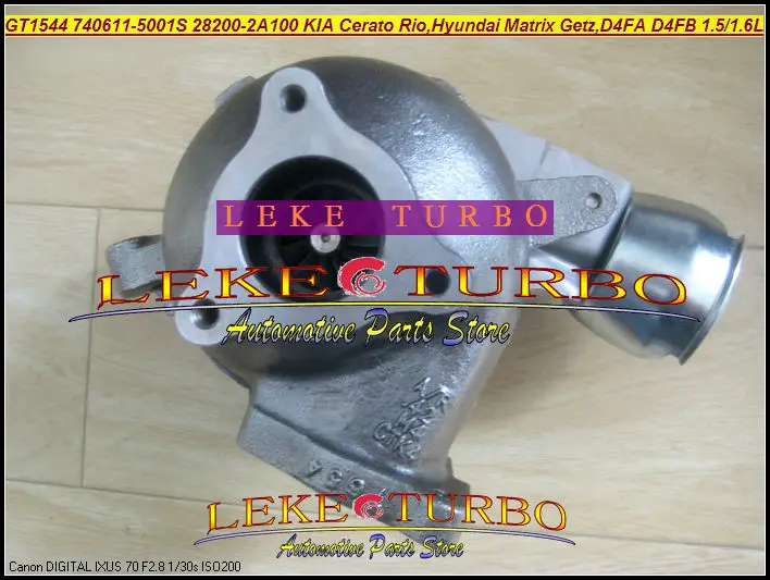 GT1544 740611-5001S 28200-2A100 KIA Cerato Rio,Hyundai Matrix Getz D4FA D4FB 1.5L 1.6L 102HP 116HP Turbo Turbocharger