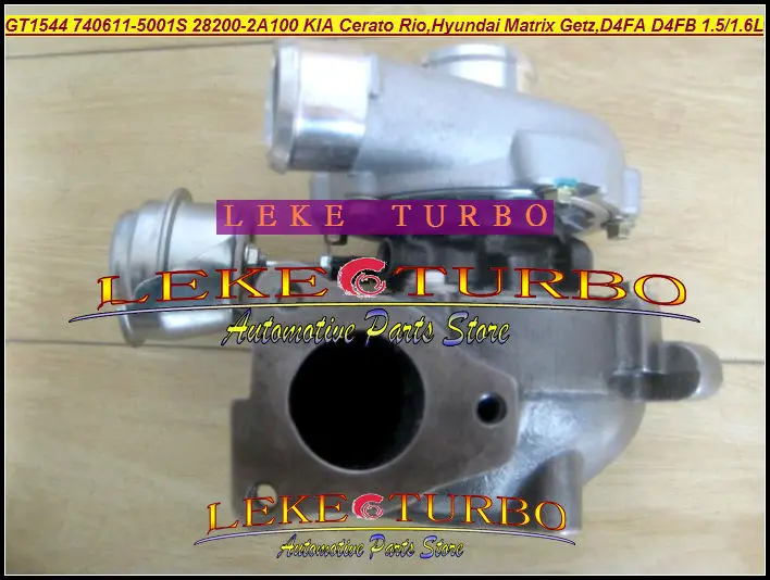 GT1544 740611-5001S 28200-2A100 KIA Cerato Rio,Hyundai Matrix Getz D4FA D4FB 1.5L 1.6L 102HP 116HP Turbo Turbocharger (4)