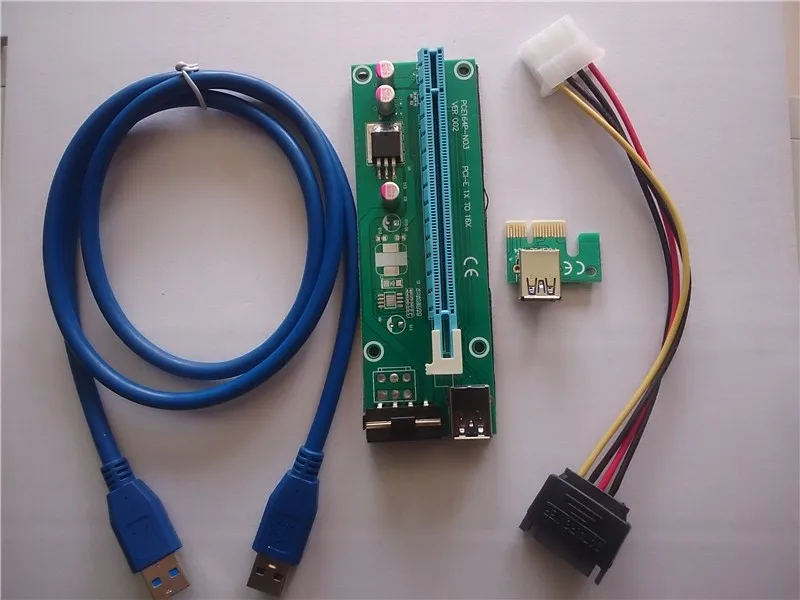 pcie x1 to 16 card with power