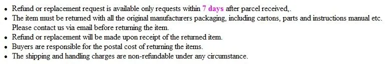 return policy