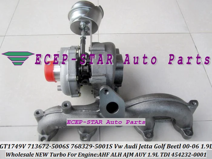 GT1749V 713672 713672-5006S 768329-5001S 454232-0001 For VW AUDI Jetta Golf Beetl 2000-06 1.9TDI AHF ALH AJM AUY 1.9L TDI