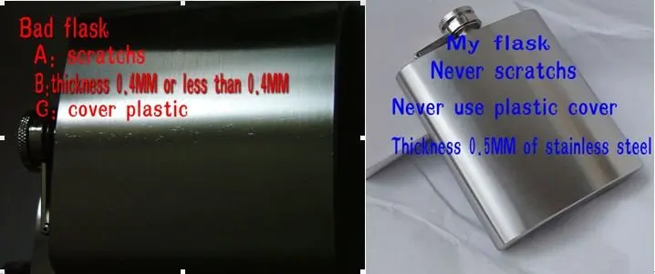 10pcs/lot Lead-free 6oz ALCOHOL stainless steel hip flask with free funnel