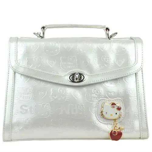 white patent purse