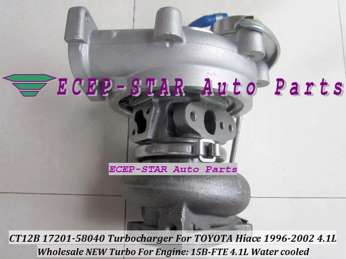 CT12B 17201-58040 17201 58040 Turbine Turbo Turbocharger For TOYOTA Hiace 1996-2002 Engine 15B-FTE 15B FTE 4.1L Water cooled (4)
