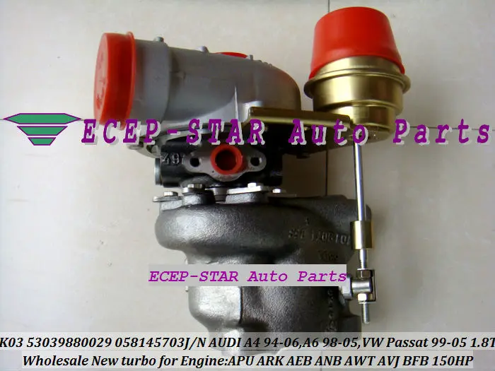K03 53039700029 5303-988-0005 AUDI A6 A4 B5 C5 B6 VW PASSAT 1.8T BFB AEB AJL APU ARK Turbo TURBOCHARGER (2)