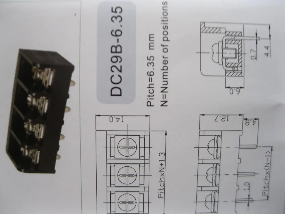 15 pcs Screw Terminal Block Connector 5way/pin Pitch 6.35mm Barrier Type Black Color DC29B 15 pcs Screw Terminal Block Connector 5way/pin Pitch 6.35mm Barrier Type Black Color DC29B