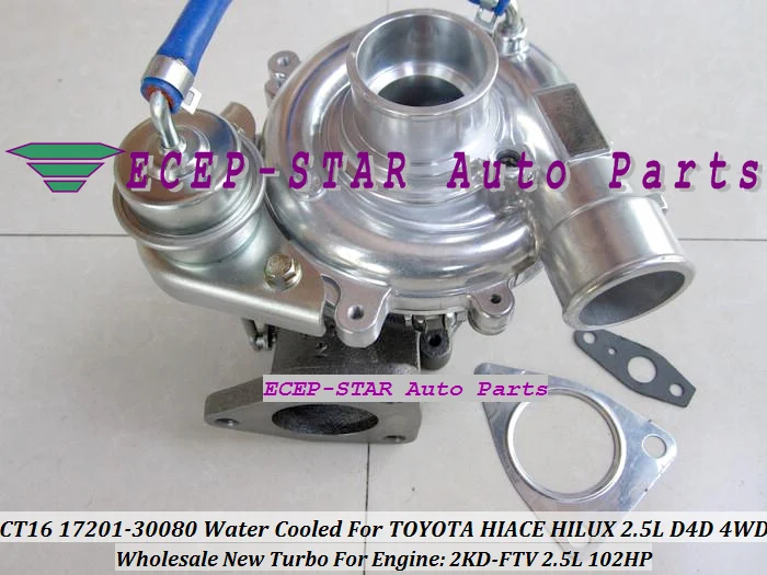 CT16 17201-30080 1720130080 Turbocharger Turbo For Toyota Hiace Hilux 2.5L D4D 4WD 2KD-FTV 102HP