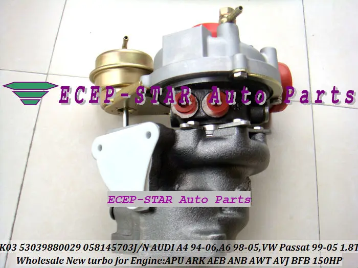 K03 53039700029 5303-988-0005 AUDI A6 A4 B5 C5 B6 VW PASSAT 1.8T BFB AEB AJL APU ARK Turbo TURBOCHARGER (4)
