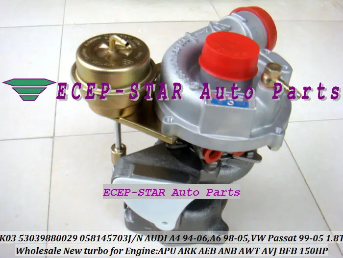 K03 53039700029 5303-988-0005 AUDI A6 A4 B5 C5 B6 VW PASSAT 1.8T BFB AEB AJL APU ARK Turbo TURBOCHARGER (5)