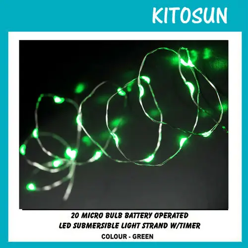 green battery light strand