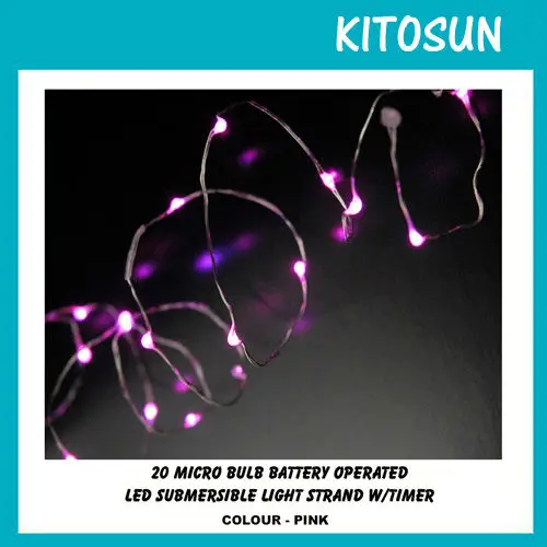 pink battery led string