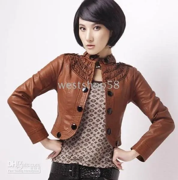 brown short jacket