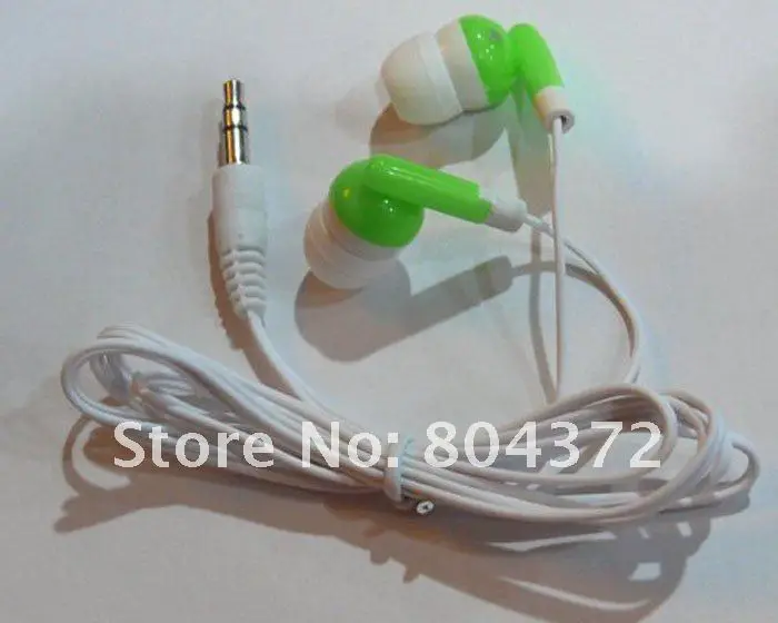 Wholesale 100pc/lot 3.5mm In-ear earphones headphones headsets for Mp3 MP4 MP5 PSP Color Pink/Black/White/Blue 