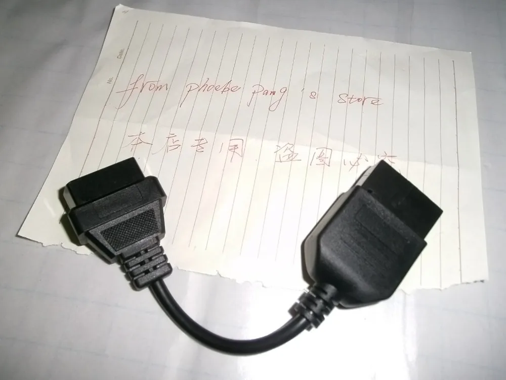 SUBARU 9 Pin 9Pin Male to OBD OBD2 OBDII DLC 16 Pin 16Pin Female Car Diagnostic Tool Adapter Converter Cable (7)