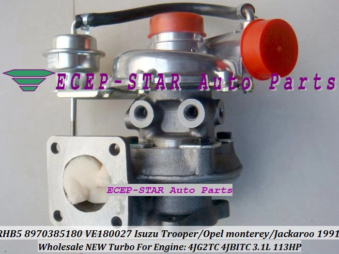 RHB5 8970385180 VI95 VE180027 TURBO For ISUZU Trooper Campo OPEL Monterey Jackaroo 1991- 3.1L 4JG2TC 4JBITC 113HP turbocharger - (1)