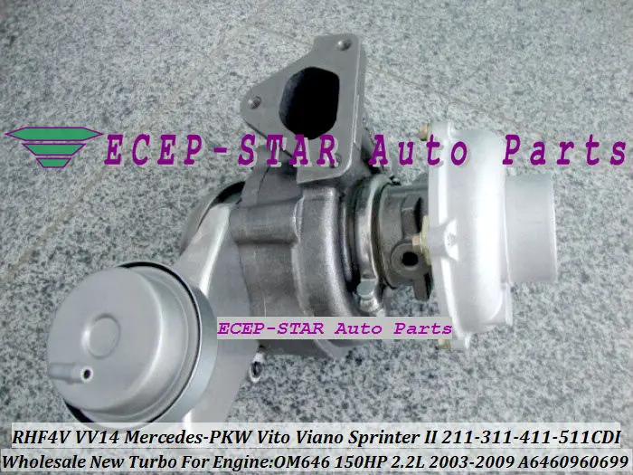 RHF4V VV14 A6460960699 Turbocharger for Mercedes-PKW Vito Viano SprinterII 211CDI 311CDI 411CDI 511CDI 2003-09 2.2L OM646 (2)