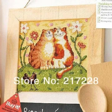CS-024ANI cross stitch kit set embroidery Couple Cat, Lover Cat.jpg