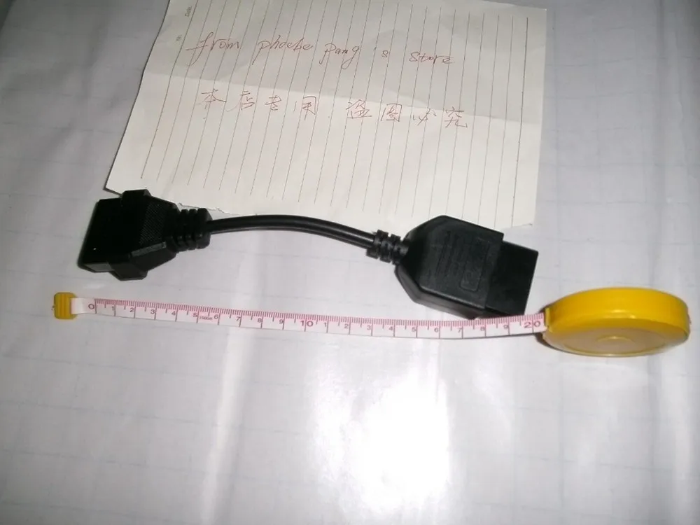 SUBARU 9 Pin 9Pin Male to OBD OBD2 OBDII DLC 16 Pin 16Pin Female Car Diagnostic Tool Adapter Converter Cable (1)