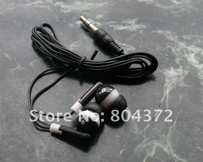 Wholesale 100pc/lot 3.5mm In-ear earphones headphones headsets for Mp3 MP4 MP5 PSP Color Pink/Black/White/Blue 